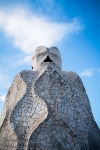 Mosaic Creature Chimney Vent at Casa Mila - La Pedrera