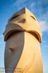 Single Helmet Head Chimney Vent at Casa Mila - La Pedrera