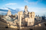 Rooftop landscape atop Casa Mila - La Pedrera looking toward the sea